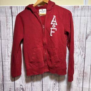 Abercrombie Kids Y2K Red Zip Up Hoodie Boy’s size 13/14